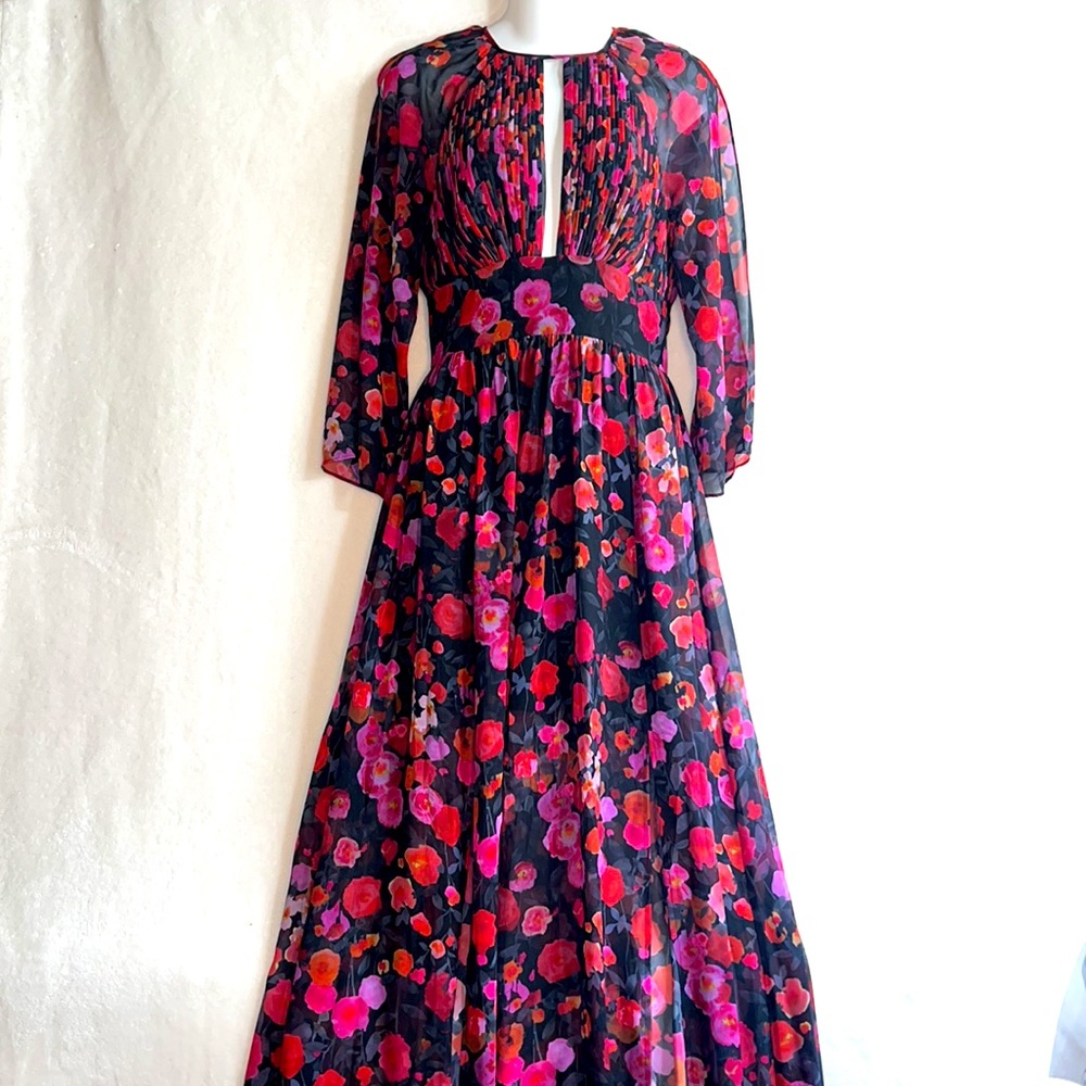 Bebe  black floral maxi dress